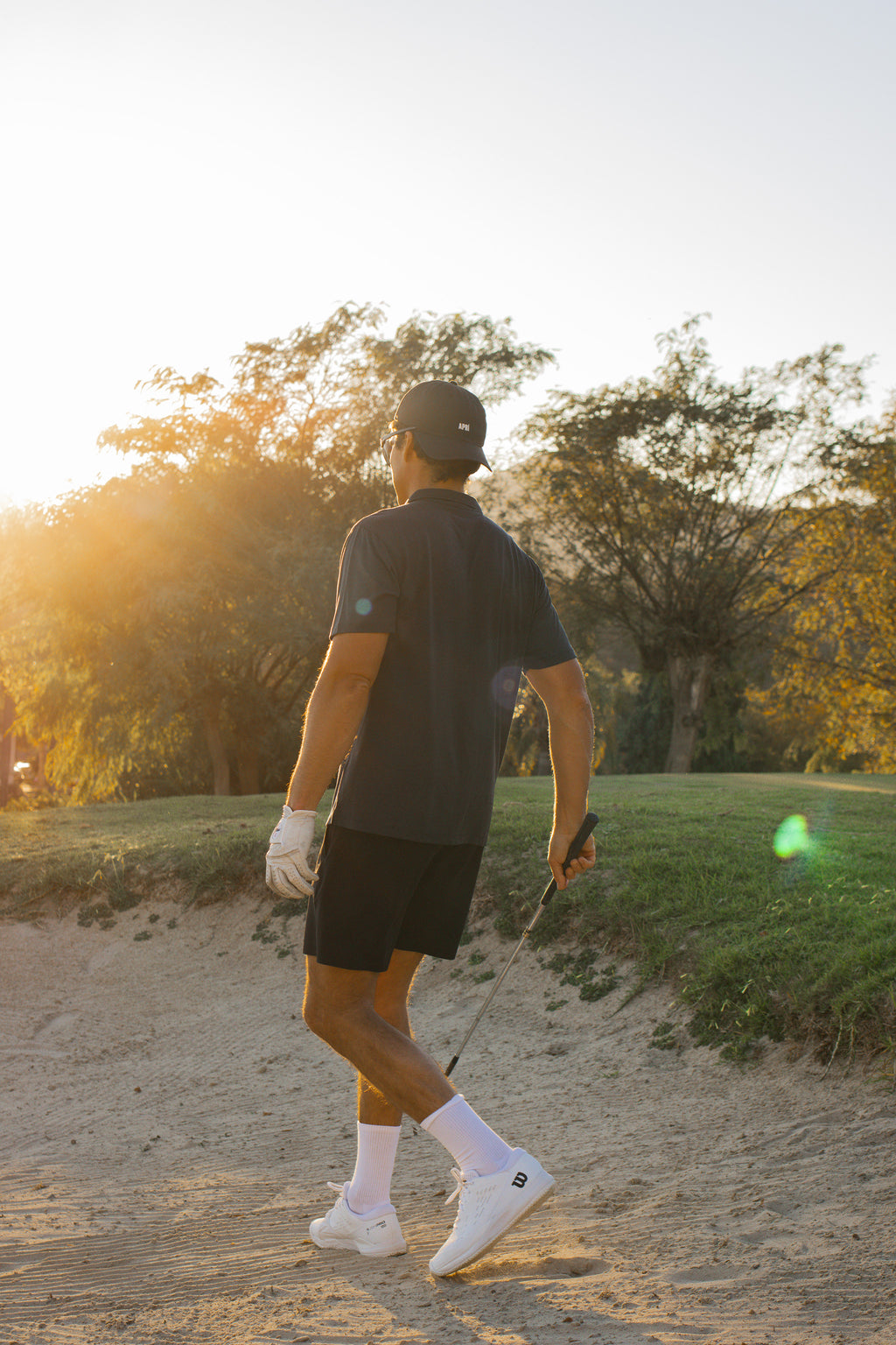 APRÍSHIELD Lyocell Polo Shirt Ocean Blue