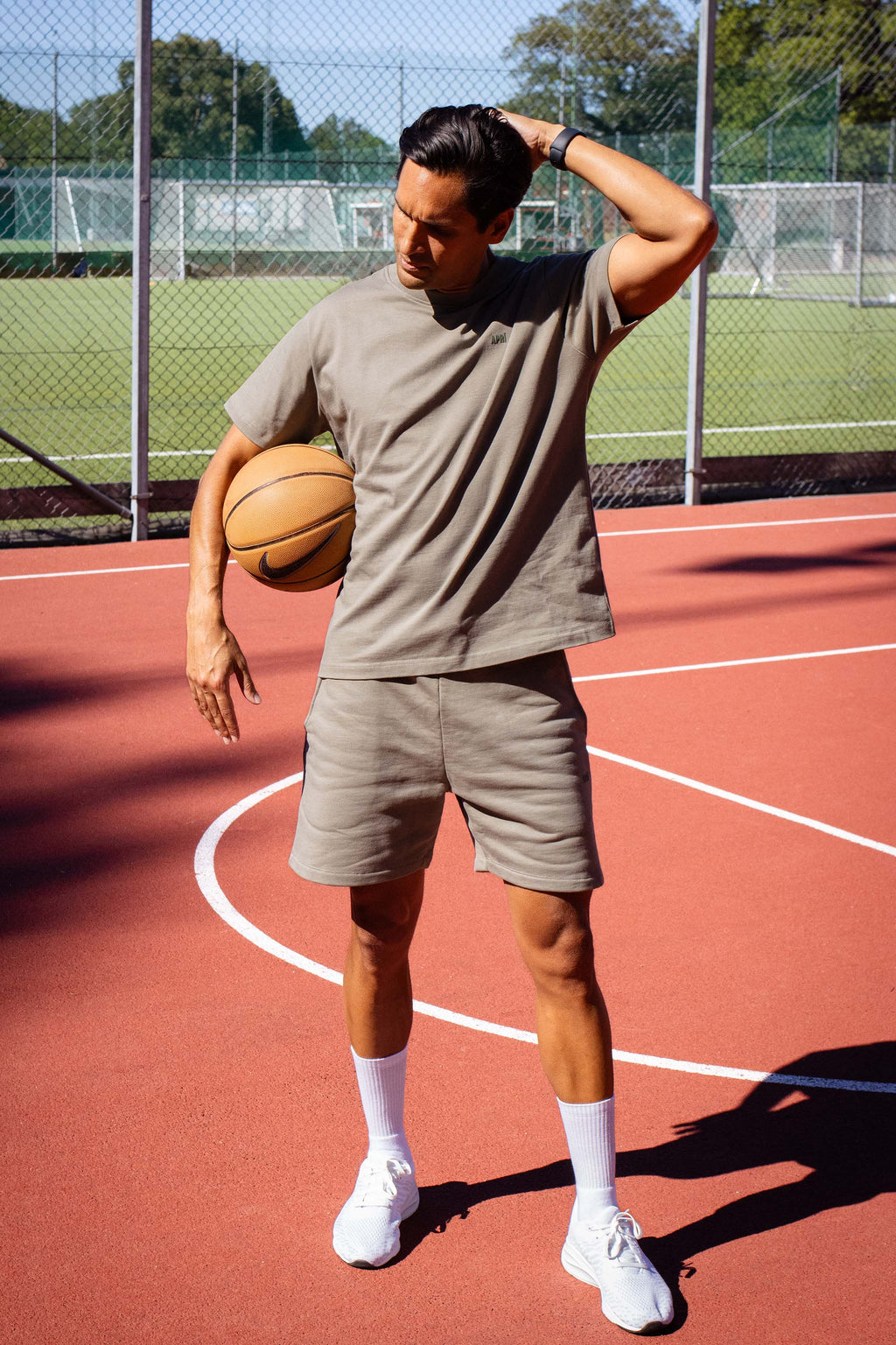 Men's Ocean Green Box Tee & Sweat Shorts