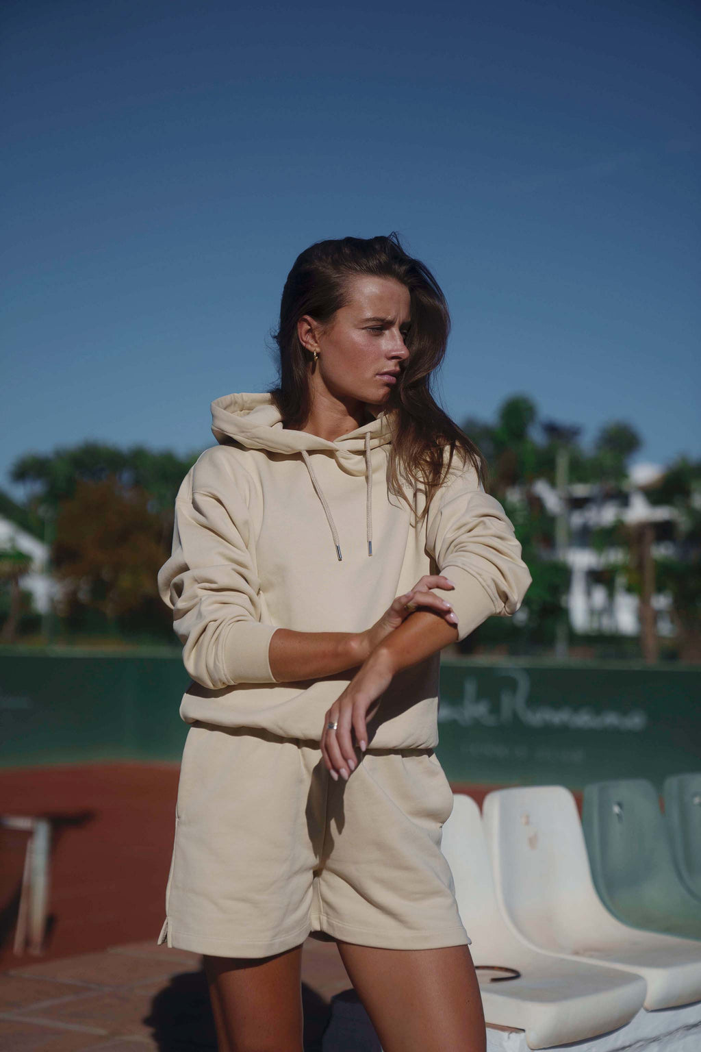 aprishield chai latte hoodie sweat shorts