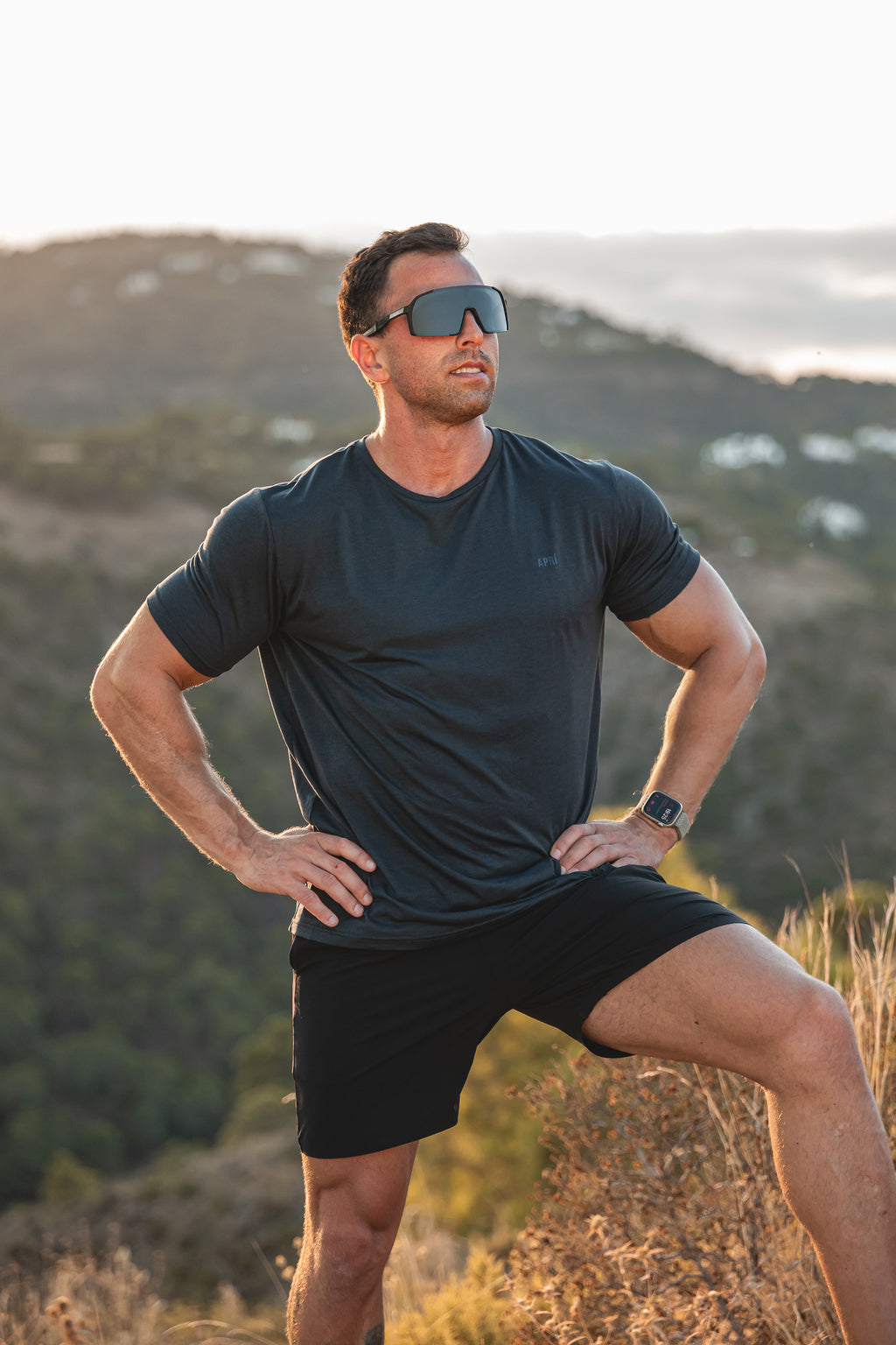  Ocean Blue lyocell t-shirt running